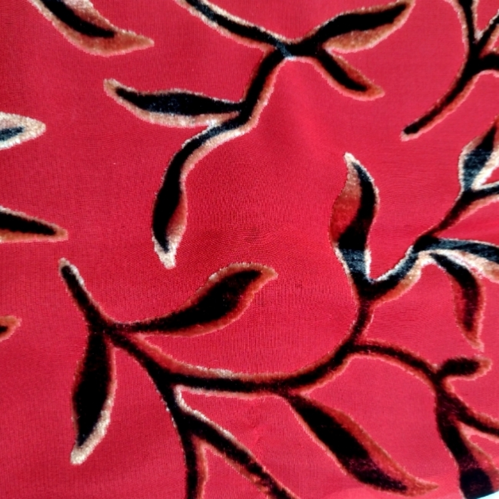Tessuto Vintage Women's Red/Black Maxi Skirt Size (M) - Picture 11 of 12